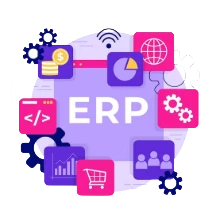 ERP management dashboard illustration
